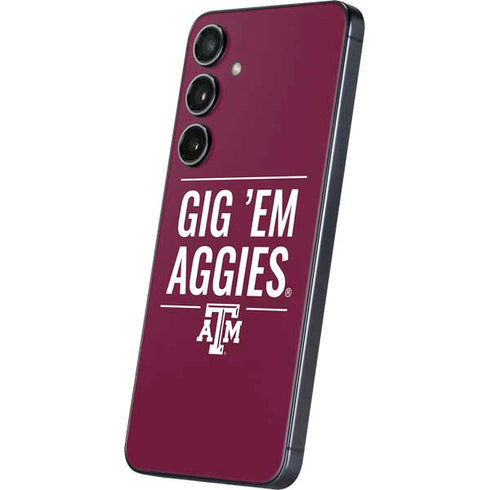 Texas A&M University Gig Em Aggies Galaxy S24 Plus Skin