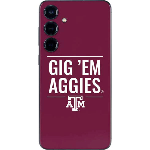 Texas A&M University Gig Em Aggies Galaxy S25 Skin