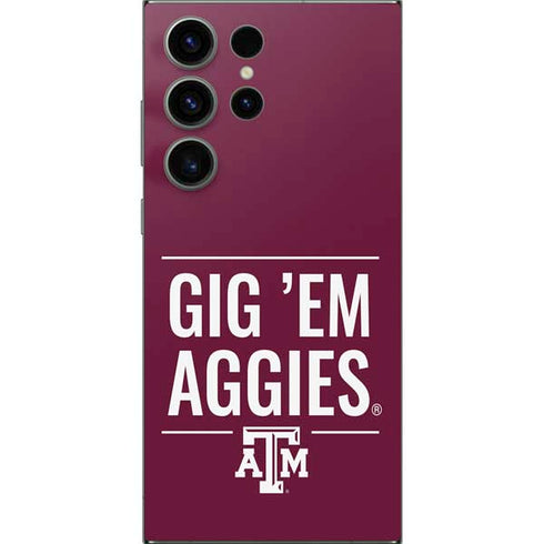 Texas A&M University Gig Em Aggies Galaxy S25 Ultra Skin