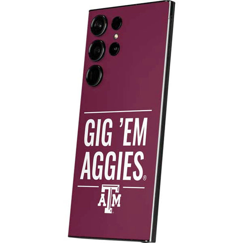 Texas A&M University Gig Em Aggies Galaxy S25 Ultra Skin