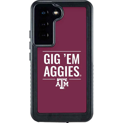 Texas A&M University Gig Em Aggies Galaxy S24 Waterproof Case
