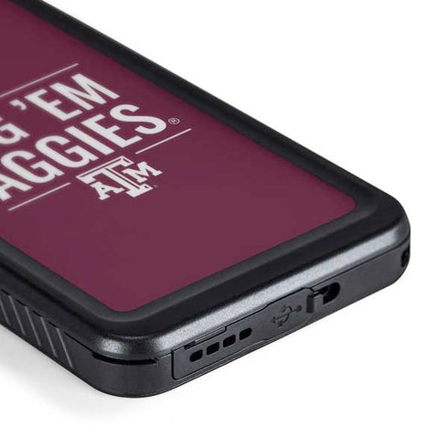 Texas A&M University Gig Em Aggies Galaxy S24 Waterproof Case