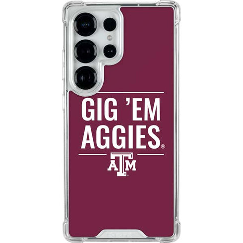Texas A&M University Gig Em Aggies Galaxy S25 Ultra Clear Case