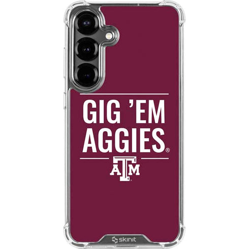 Texas A&M University Gig Em Aggies Galaxy S26 Clear Case