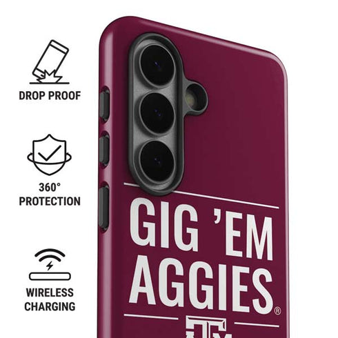 Texas A&M University Gig Em Aggies Galaxy S26 Impact Case