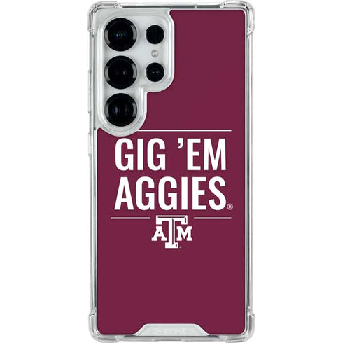 Texas A&M University Gig Em Aggies Galaxy S26 Ultra Clear Case