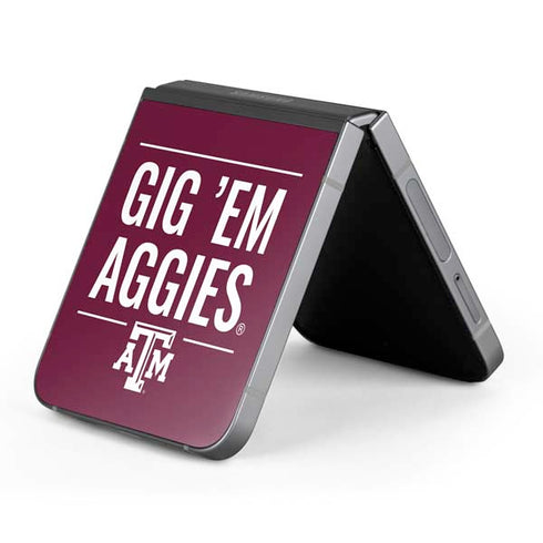 Texas A&M University Gig Em Aggies Galaxy Z Flip6 Skin