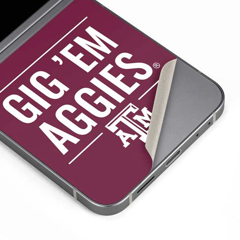 Texas A&M University Gig Em Aggies Galaxy Z Flip6 Skin