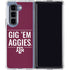Texas A&M University Gig Em Aggies Galaxy Z Fold5 5G Clear Case