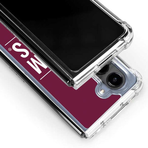 Texas A&M University Gig Em Aggies Galaxy Z Fold5 5G Clear Case