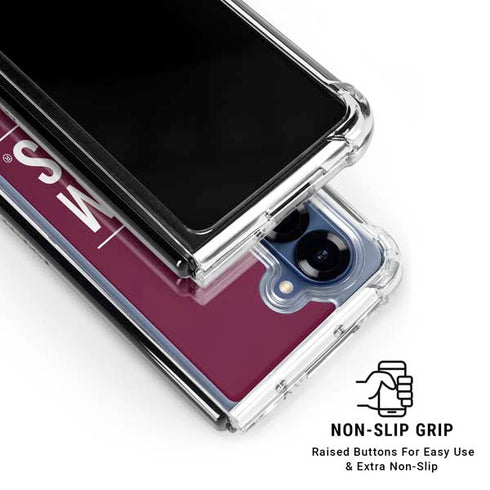 Texas A&M University Gig Em Aggies Galaxy Z Fold7 Clear Case