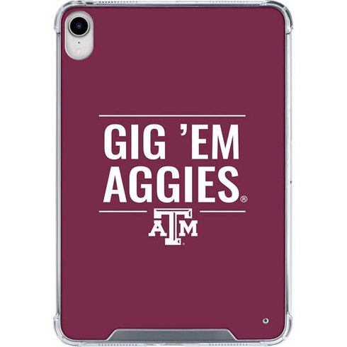 Texas A&M University Gig Em Aggies iPad 11th Gen (2025) Clear Case