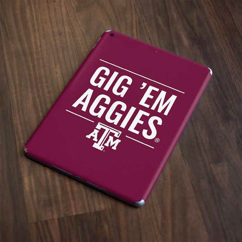 Texas A&M University Gig Em Aggies Apple iPad Skin