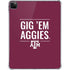 Texas A&M University Gig Em Aggies iPad Pro 11in (2024) Clear Case