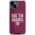 Texas A&M University Gig Em Aggies iPhone 15 Clear Case
