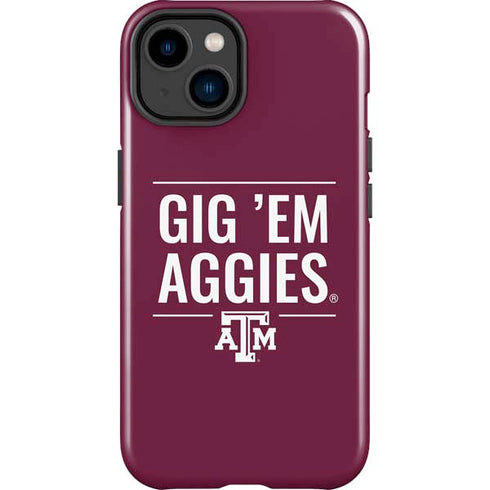 Texas A&M University Gig Em Aggies iPhone 15 Impact Case