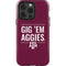 Texas A&M University Gig Em Aggies iPhone 15 Pro Impact Case