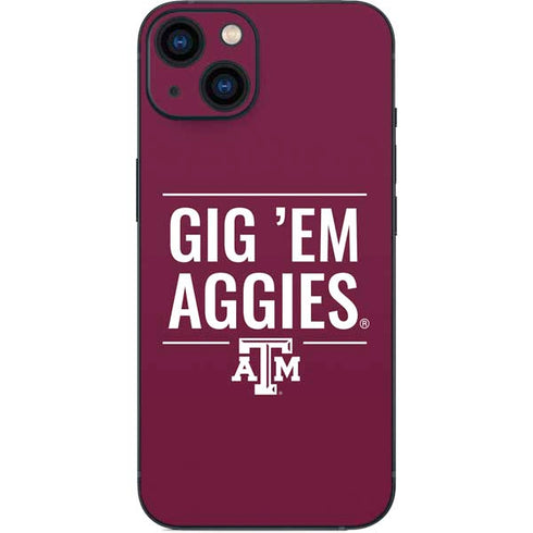 Texas A&M University Gig Em Aggies iPhone 15 Skin