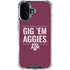 Texas A&M University Gig Em Aggies iPhone 16 Clear Case