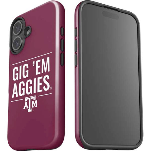 Texas A&M University Gig Em Aggies iPhone 16 Impact Case