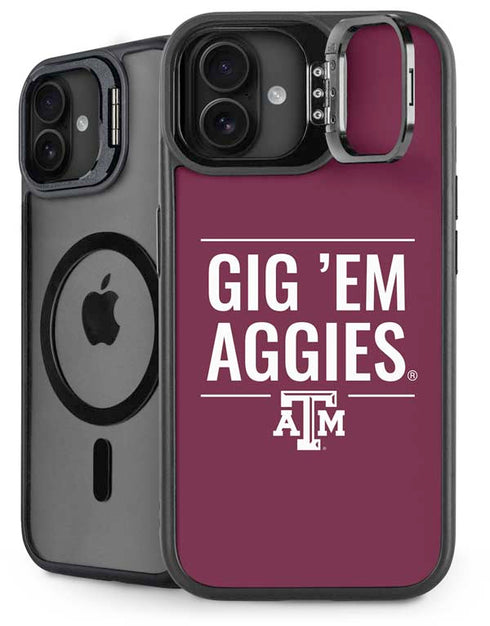 Texas A&M University Gig Em Aggies iPhone 16 Kickstand Case