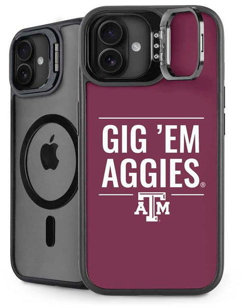 Texas A&M University Gig Em Aggies iPhone 16 Plus Kickstand Case
