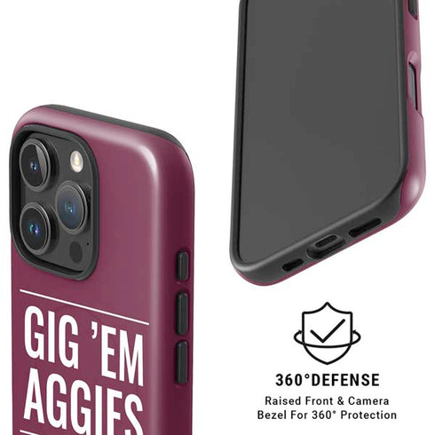 Texas A&M University Gig Em Aggies iPhone 16 Pro Magsafe Impact Case