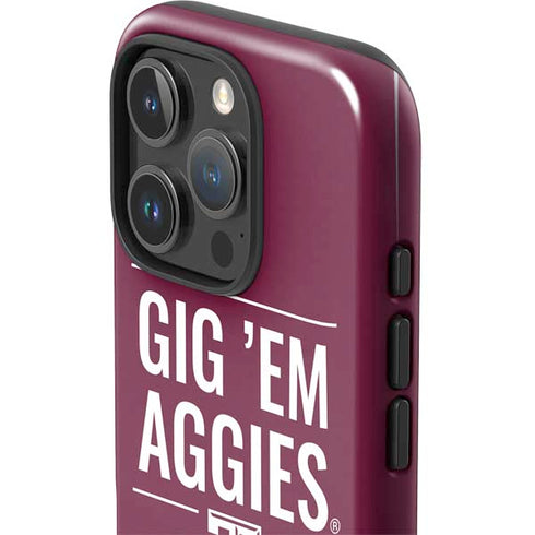 Texas A&M University Gig Em Aggies iPhone 16 Pro Max Impact Case