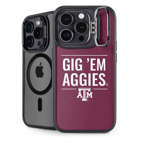 Texas A&M University Gig Em Aggies iPhone 16 Pro Max Kickstand Case