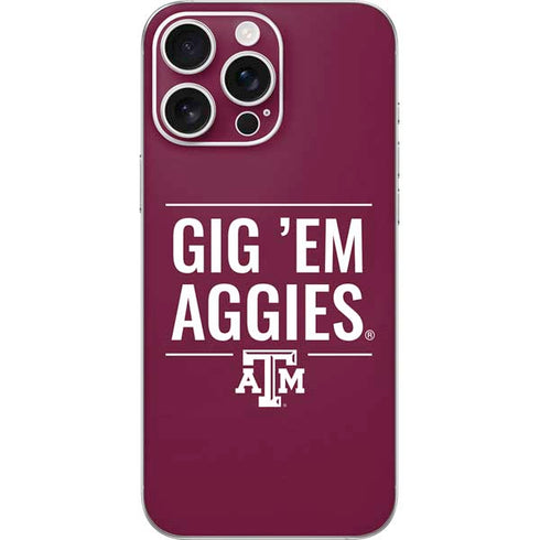 Texas A&M University Gig Em Aggies iPhone 16 Pro Max Skin