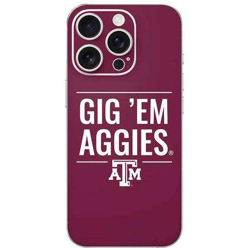 Texas A&M University Gig Em Aggies iPhone 16 Pro Skin