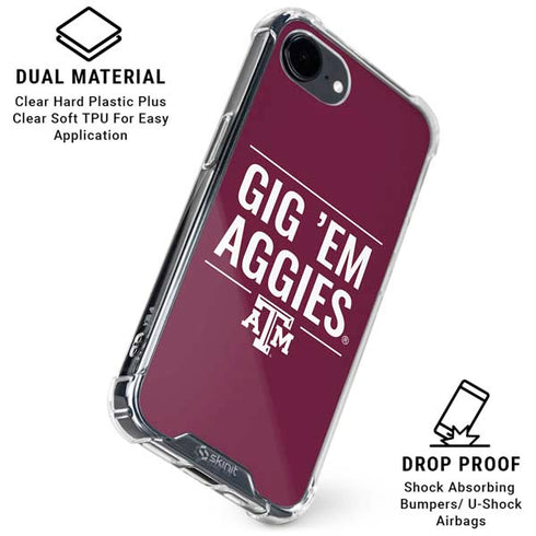 Texas A&M University Gig Em Aggies iPhone 16e Clear Case