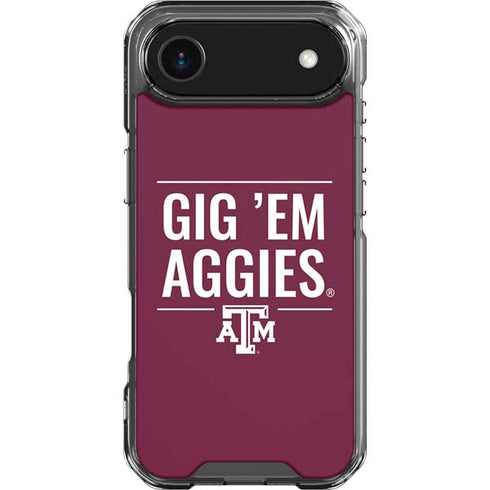 Texas A&M University Gig Em Aggies iPhone 17 Air Clear Case