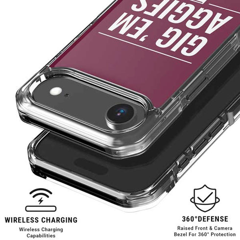 Texas A&M University Gig Em Aggies iPhone 17 Air Clear Case