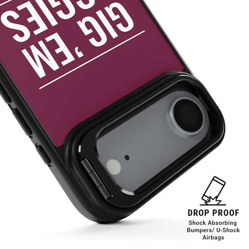 Texas A&M University Gig Em Aggies iPhone 17 Air Kickstand Case