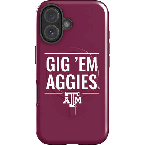 Texas A&M University Gig Em Aggies iPhone 17 Magsafe Impact Case
