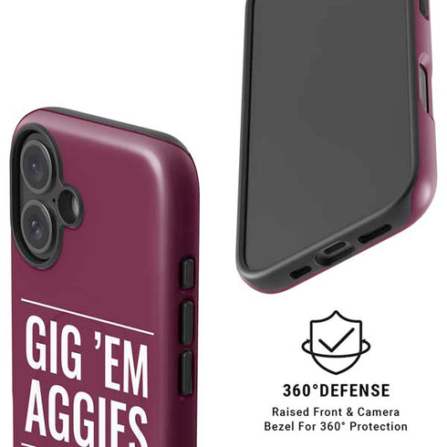 Texas A&M University Gig Em Aggies iPhone 17 Magsafe Impact Case