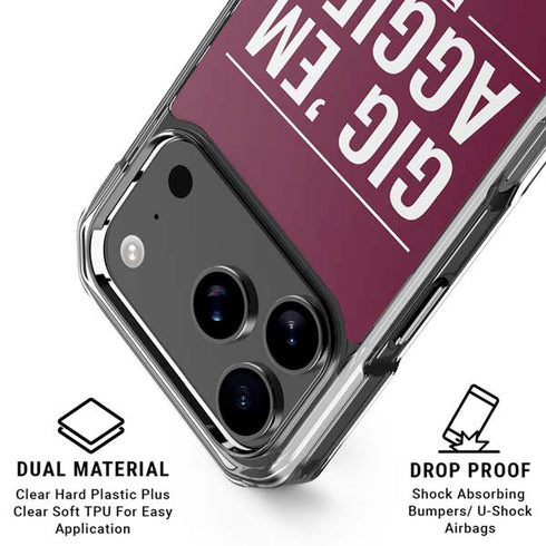 Texas A&M University Gig Em Aggies iPhone 17 Pro Clear Case