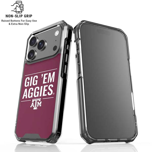Texas A&M University Gig Em Aggies iPhone 17 Pro Clear Case