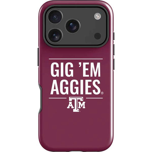 Texas A&M University Gig Em Aggies iPhone 17 Pro Impact Case