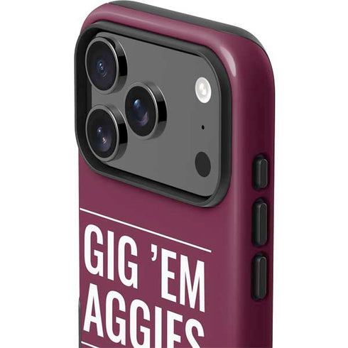 Texas A&M University Gig Em Aggies iPhone 17 Pro Impact Case