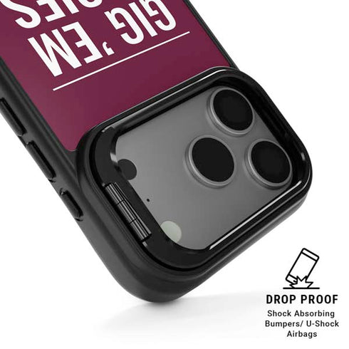 Texas A&M University Gig Em Aggies iPhone 17 Pro Kickstand Case