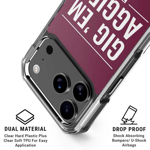 Texas A&M University Gig Em Aggies iPhone 17 Pro Max Clear Case