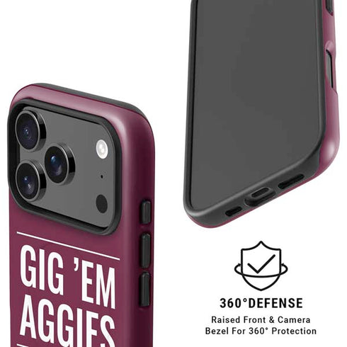 Texas A&M University Gig Em Aggies iPhone 17 Pro Max Magsafe Impact Case