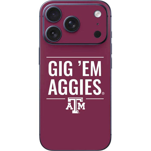 Texas A&M University Gig Em Aggies iPhone 17 Pro Skin