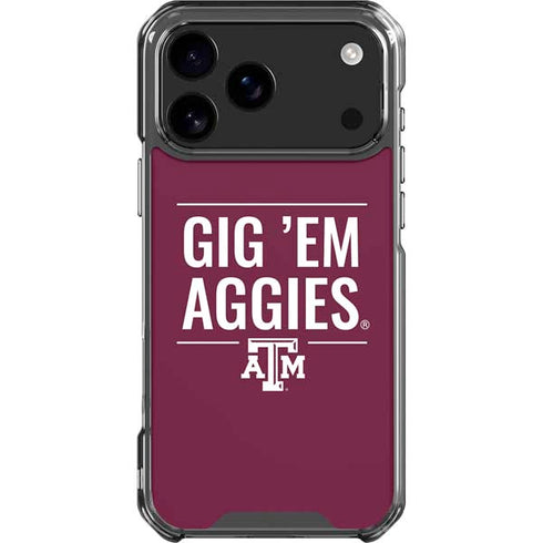 Texas A&M University Gig Em Aggies iPhone 18 Pro Max Clear Case