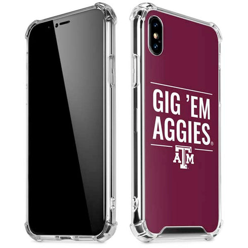 Texas A&M University Gig Em Aggies iPhone X/XS Clear Case