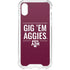 Texas A&M University Gig Em Aggies iPhone XS Clear Case