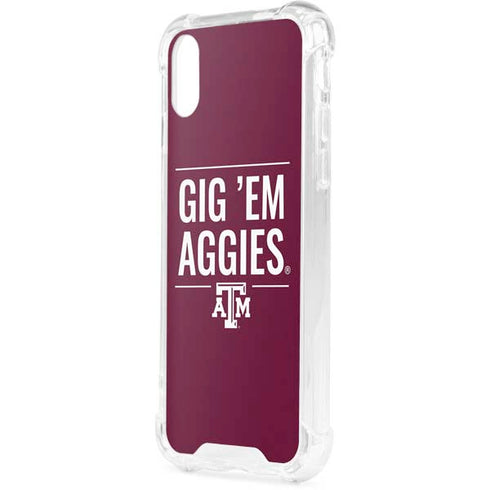 Texas A&M University Gig Em Aggies iPhone XS Clear Case