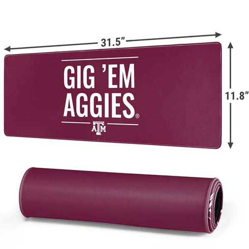 Texas A&M University Gig Em Aggies Gaming Mouse Pad